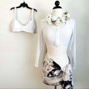 Beach Goddess White 3-Piece Set Bathing Suit Swim Wear